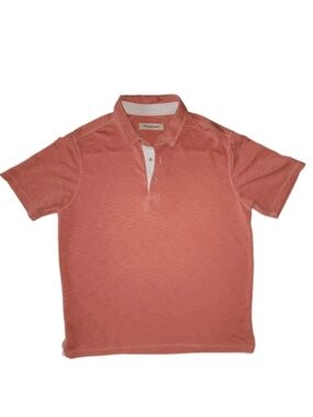 Tommy Bahama Men's Short Sleeve Polo - Coral Size Large